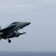 An F/A-18 Hornet approaches the deck of the USS John C. Stennis off of Japan back in June. (AP Photo/Shizuo Kambayashi)